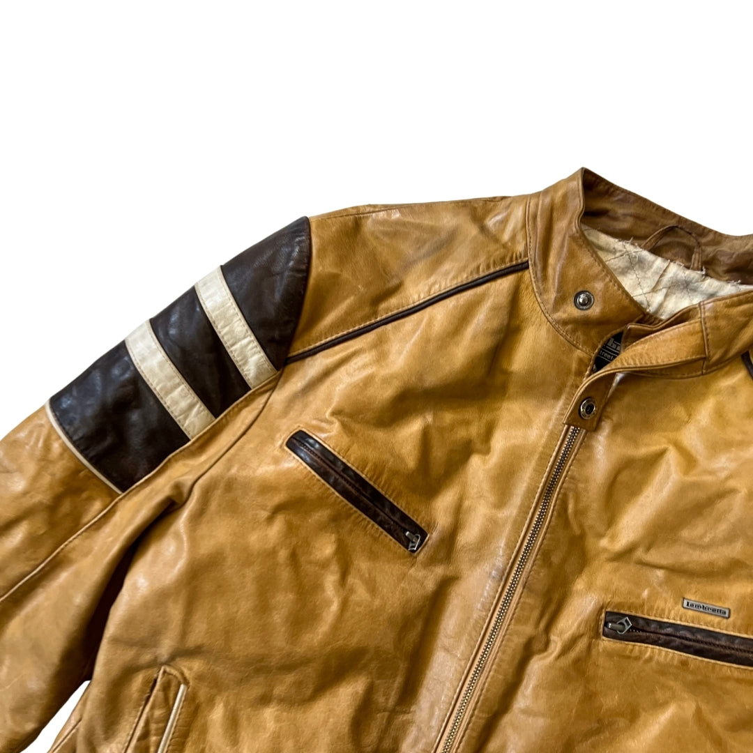 Size Large Lambretta Tan Leather Jacket