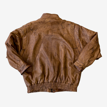 Size Large Tan Leather Look Jacket