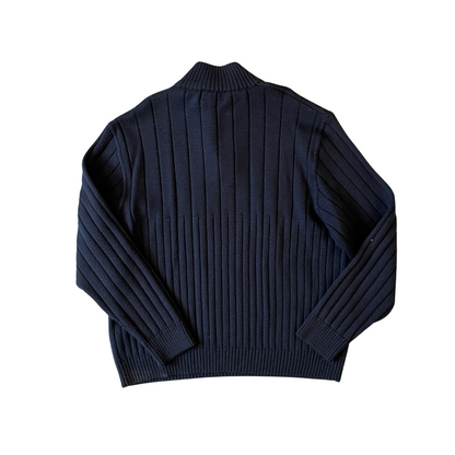 Size XL Italian Navy 1/4 Zip Knit