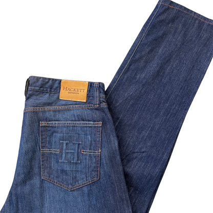 36W 32L Hackett Blue Denim Jeans