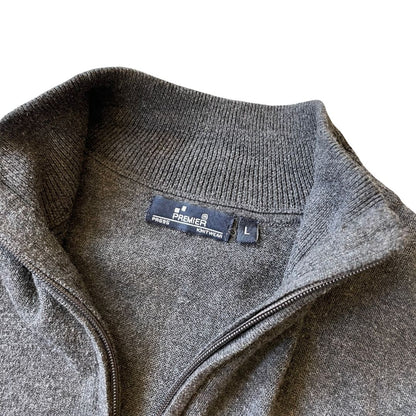 Size Large Premier 1/4 Zip Grey Knit