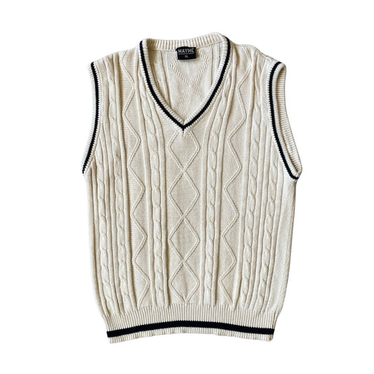 Size XL Maine Cream Knit Vest