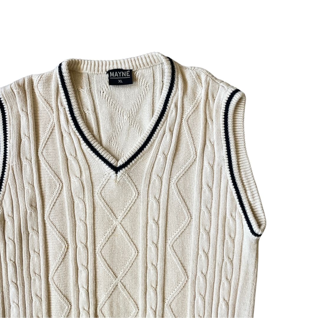 Size XL Maine Cream Knit Vest