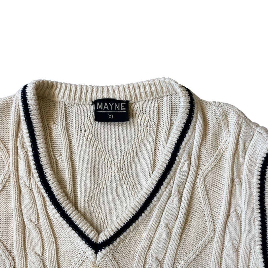 Size XL Maine Cream Knit Vest