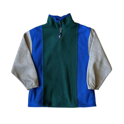 Size XL Nordic-Tec Blue/Green/Grey 1/4 Zip Fleece