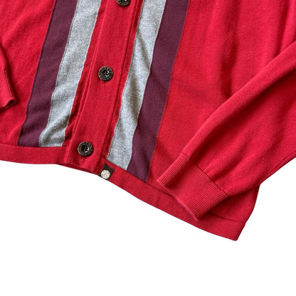 Size Large Pretty Green Red Button Up Cardigan