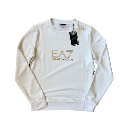 BNWT Size Small EA7 Armani White Long Sleeve Top