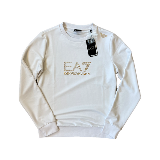 BNWT Size Small EA7 Armani White Long Sleeve Top