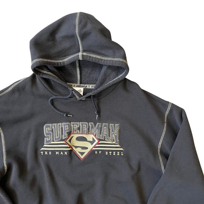 Size Large Warner Bros Superman Black Hoodie