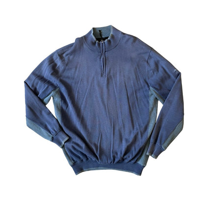 Size XL Mizuno Blue 1/4 Zip Knit