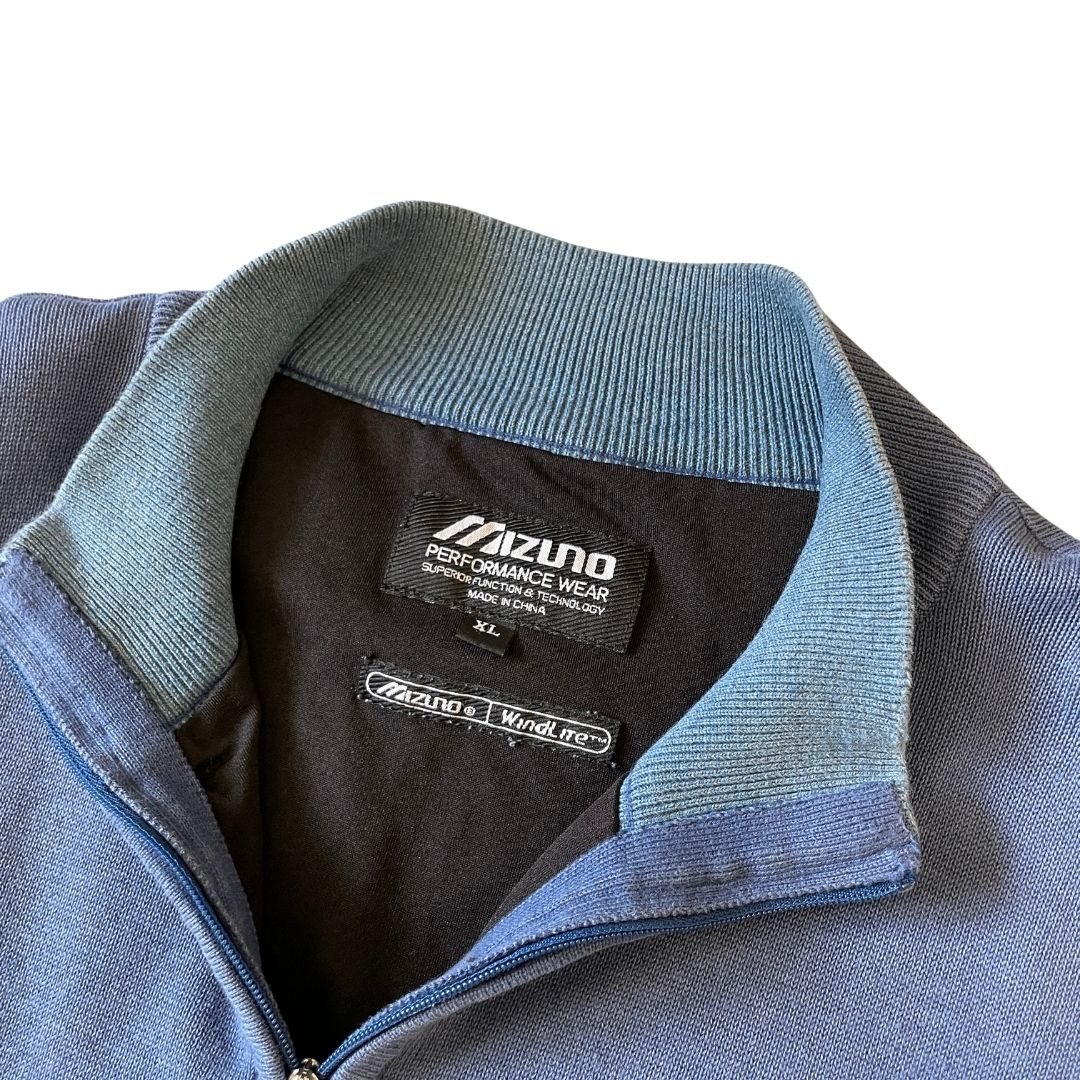 Size XL Mizuno Blue 1/4 Zip Knit