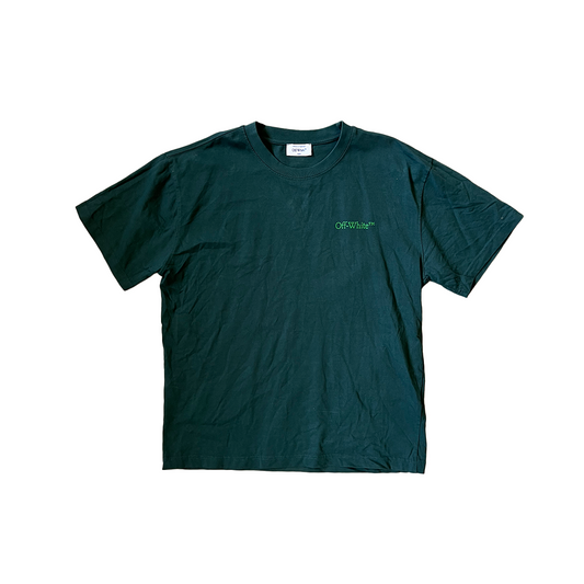 Size Large Off White Green Back Graphic T-Shirt