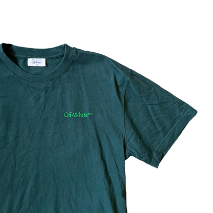 Size Large Off White Green Back Graphic T-Shirt