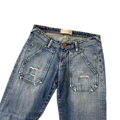 Women's 32W 27L Firetrap Blue Low Rise Denim Jeans