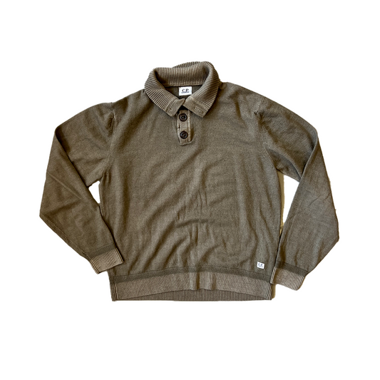 Size Medium CP Conpany Olive Green 1/4 Button Jumper