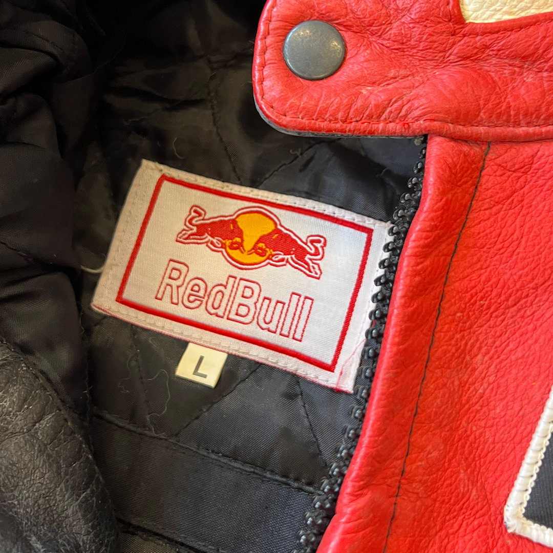 Size Large Red Bull Red/Black Leather Motorbike Jacket