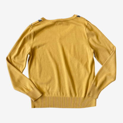 Size Medium Y2K Yellow Diamond Knit