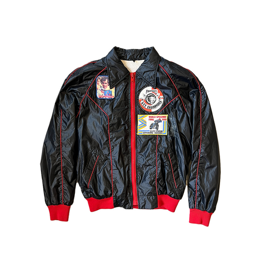 Size Medium Speed Way Black Bomber Jacket