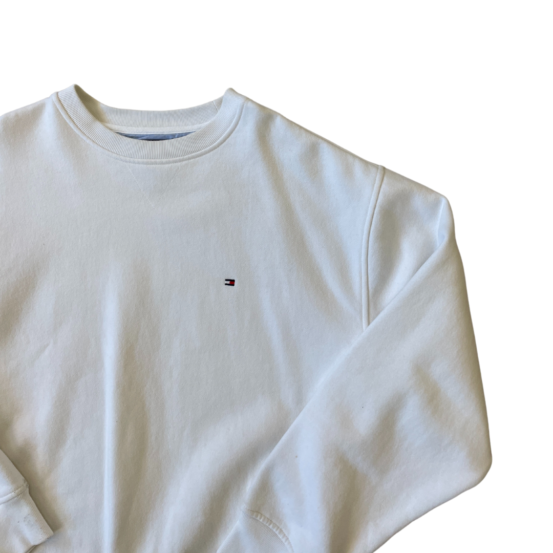 Size Medium Vintage Tommy Hilfiger White Sweatshirt