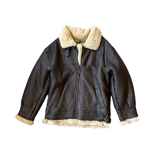 Size XL USA Air Force Brown Shearling Aviator Jacket