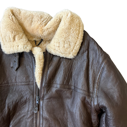 Size XL USA Air Force Brown Shearling Aviator Jacket