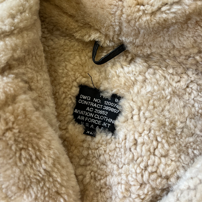 Size XL USA Air Force Brown Shearling Aviator Jacket