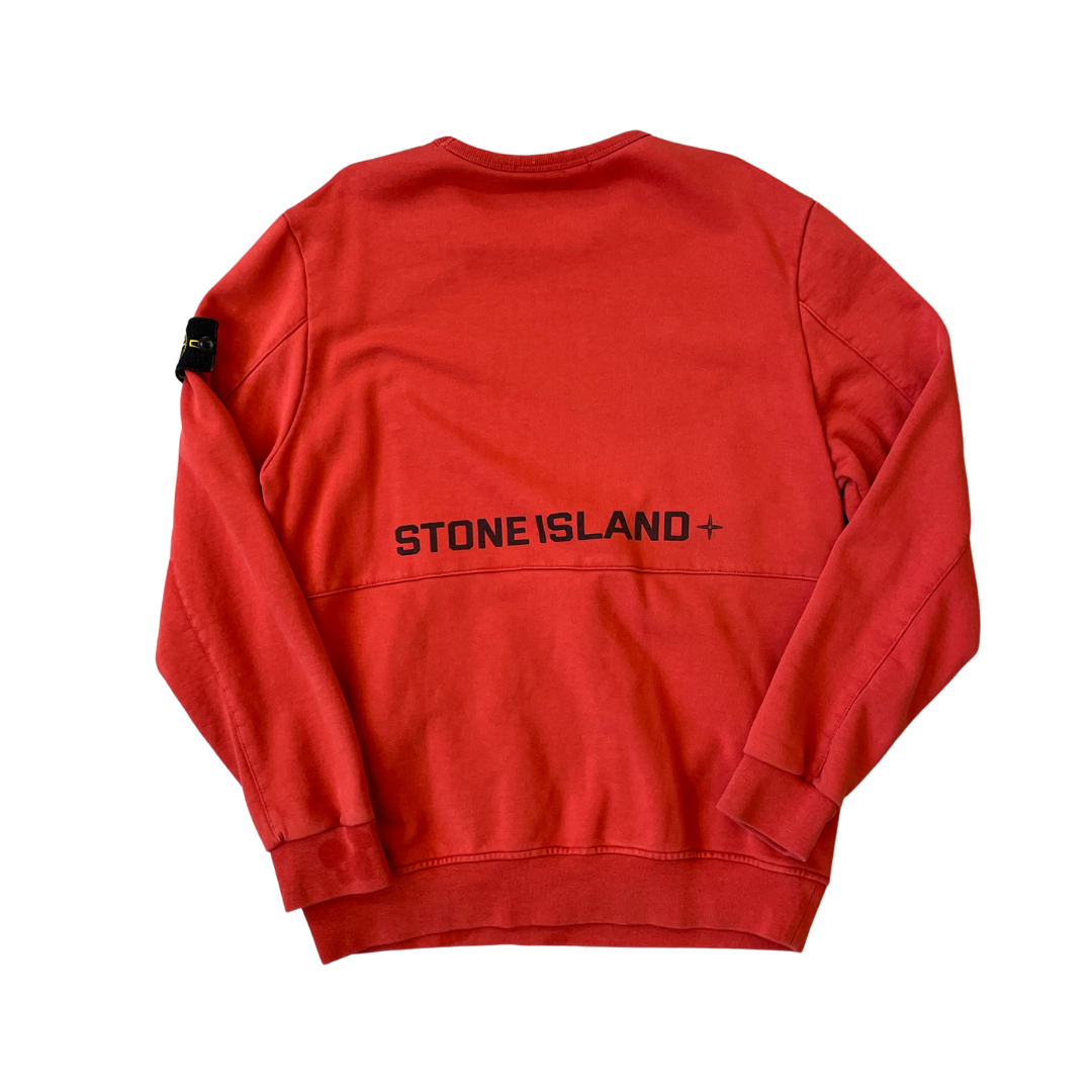 Stone island red crew neck shop