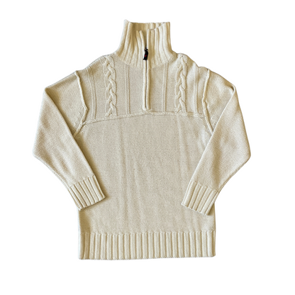 Size Large Duke Urban Style Cream 1/4 Zip Knit