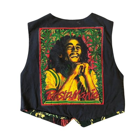 Size Medium Bob Marley Black Waistcoat