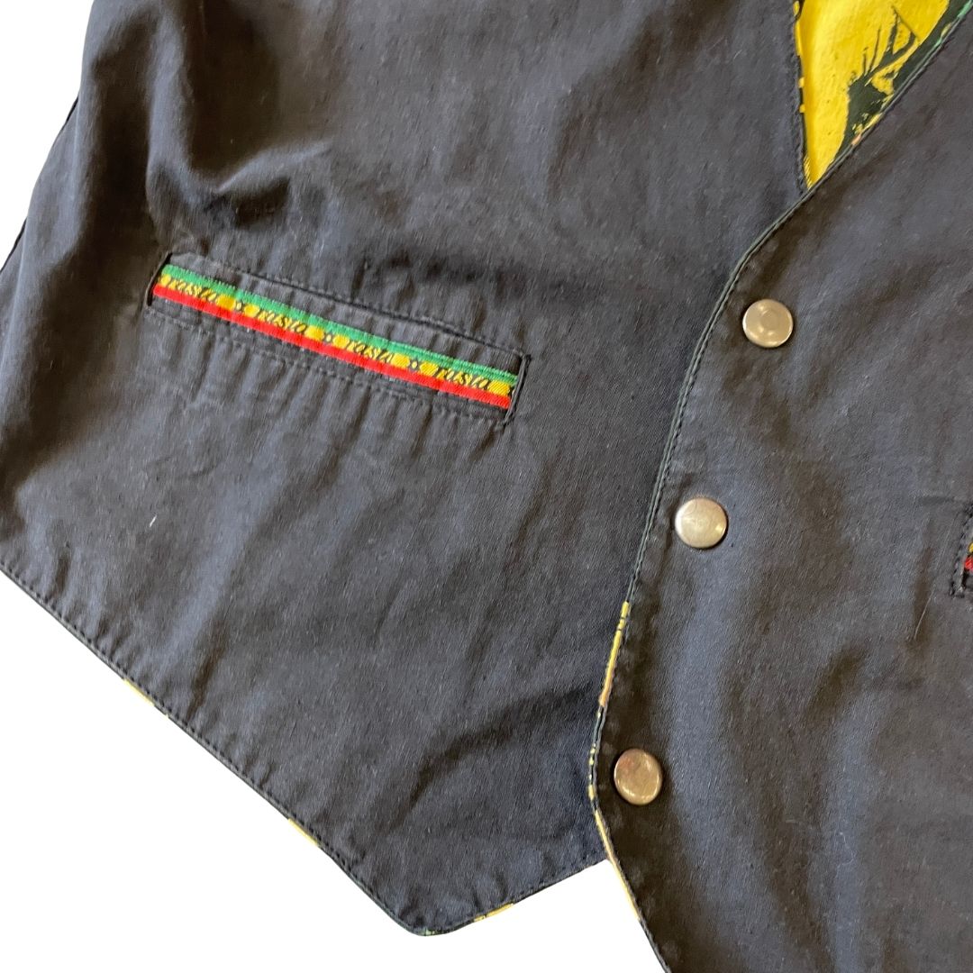 Size Medium Bob Marley Black Waistcoat