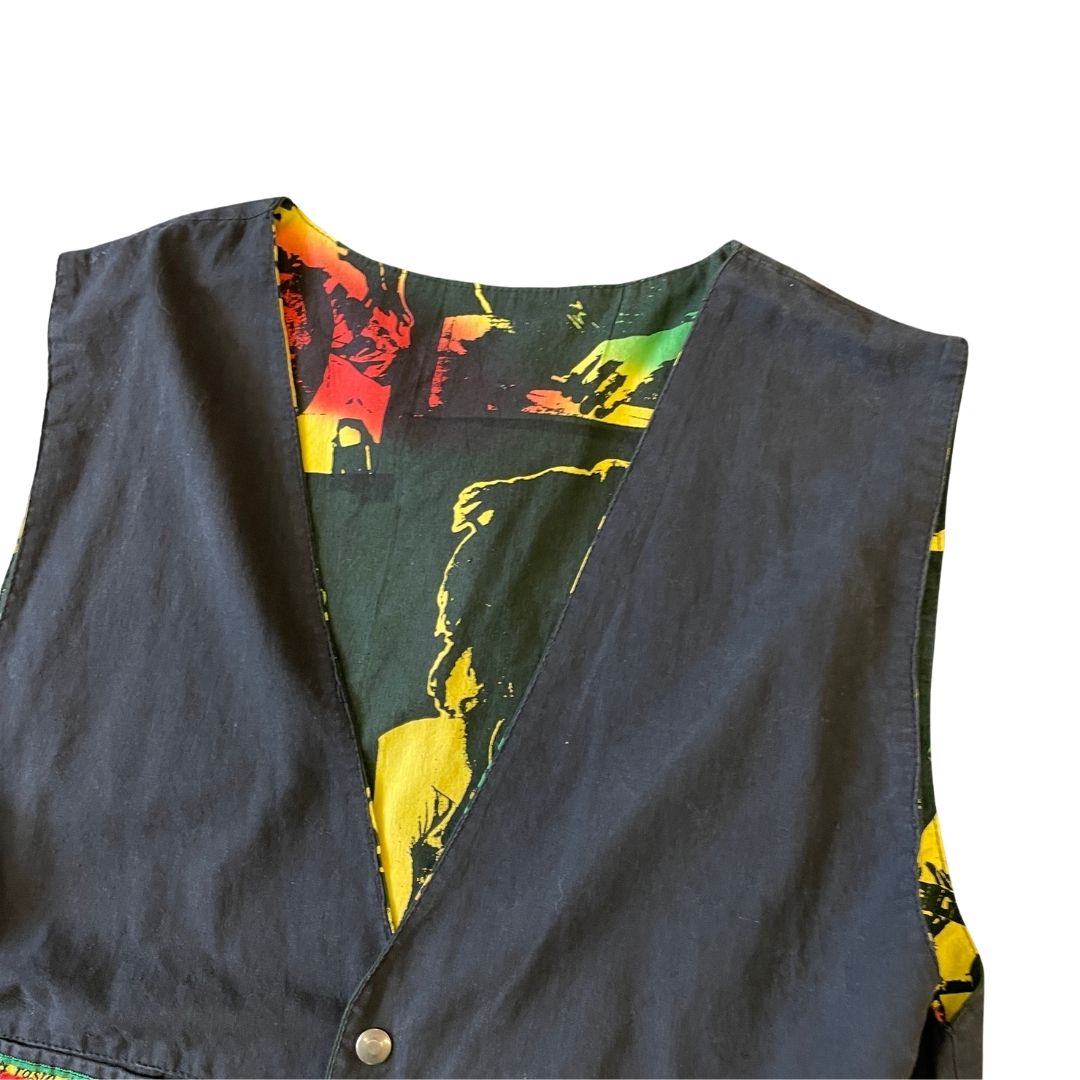 Size Medium Bob Marley Black Waistcoat