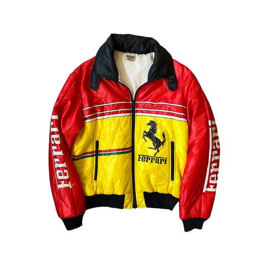 Size Large Ferrari Red/Yellow Padded Shell Jacket