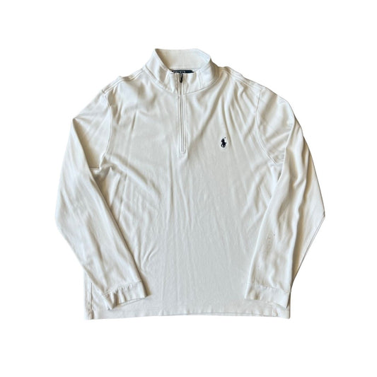 Size XL Ralph Lauren White 1/4 Zip Top