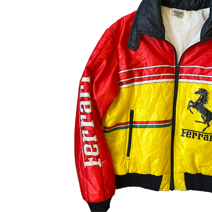 Size Large Ferrari Red/Yellow Padded Shell Jacket
