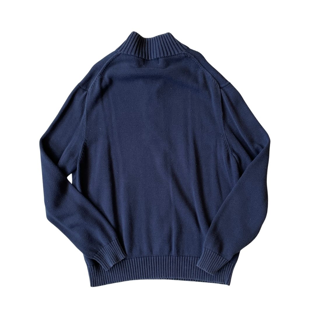 Size XL Ralph Lauren 1/4 Zip Navy Knit Jumper