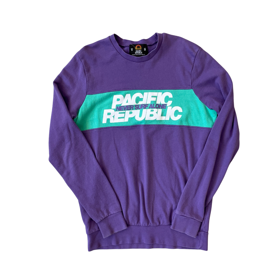 Size Small Pacific Republic Graphic Purple Sweatshirt