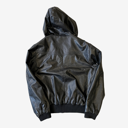 Size XL Ringspun Black Hooded Jacket