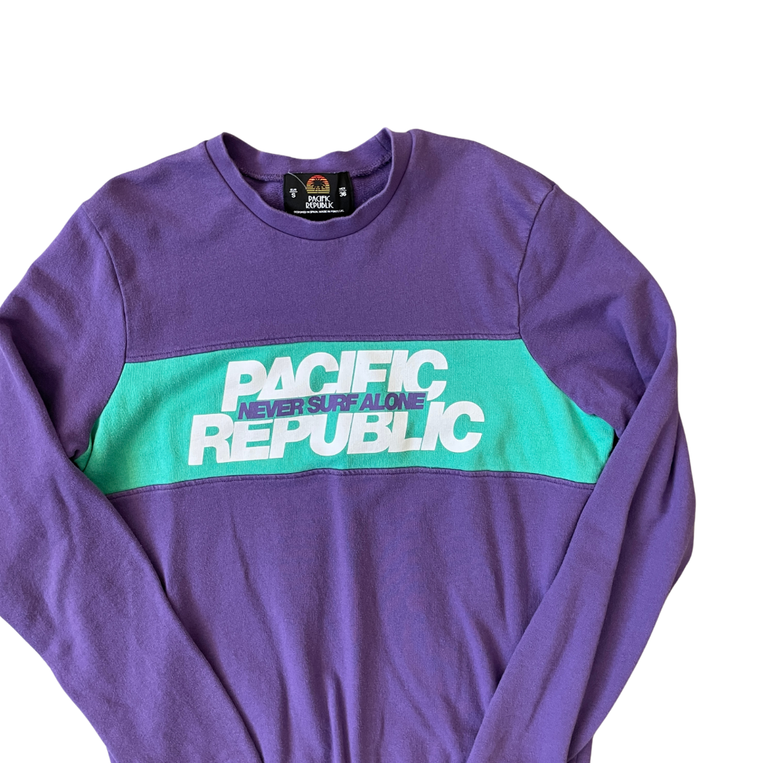 Size Small Pacific Republic Graphic Purple Sweatshirt