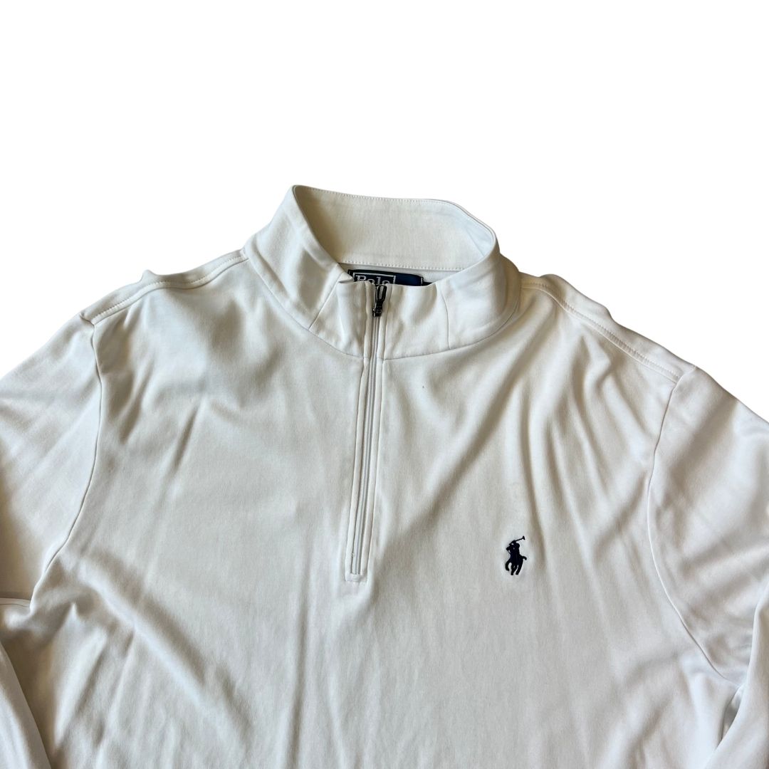 Size XL Ralph Lauren White 1/4 Zip Top