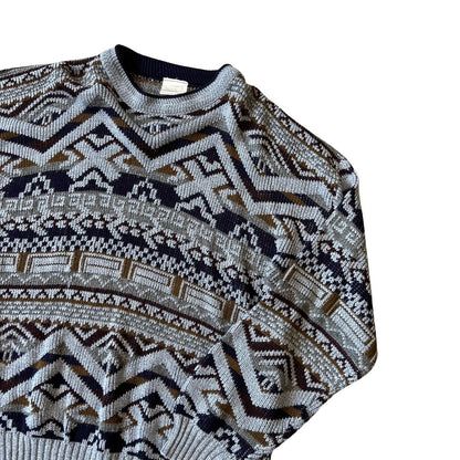 Size XL Menswear Blue Knit Jumper