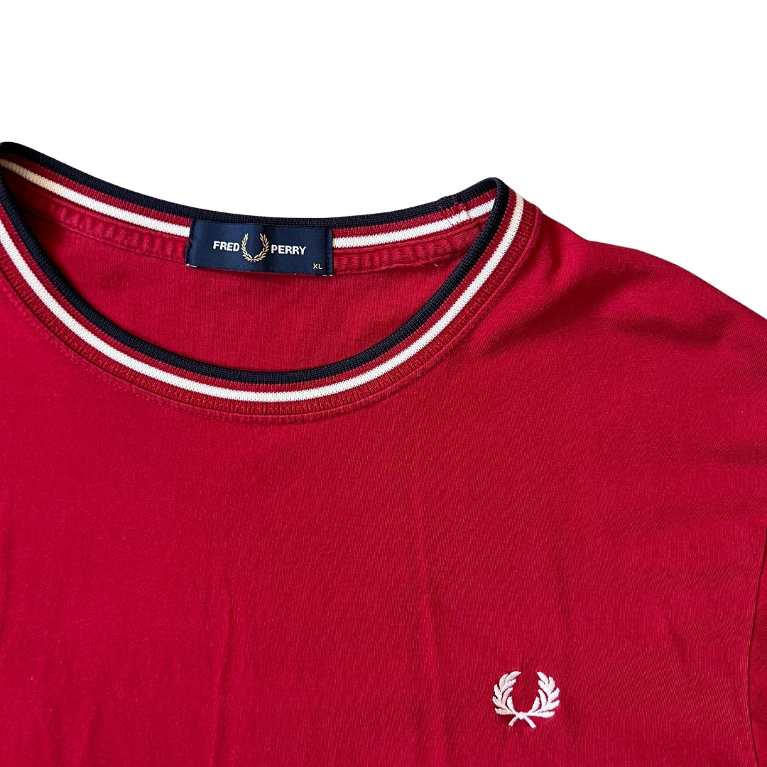 Size XL Fred Perry Red T-Shirt