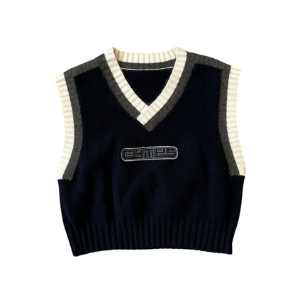 Women's Small Black Knit Vest