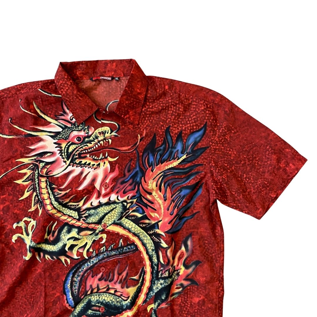 Size XL Y2K Dragon Shirt