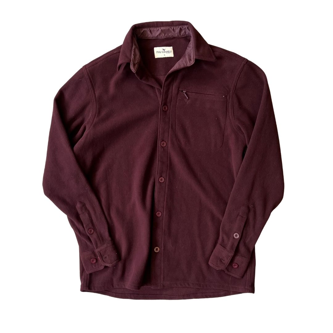 Size Small Fife Country Burgundy Fleece Shirt