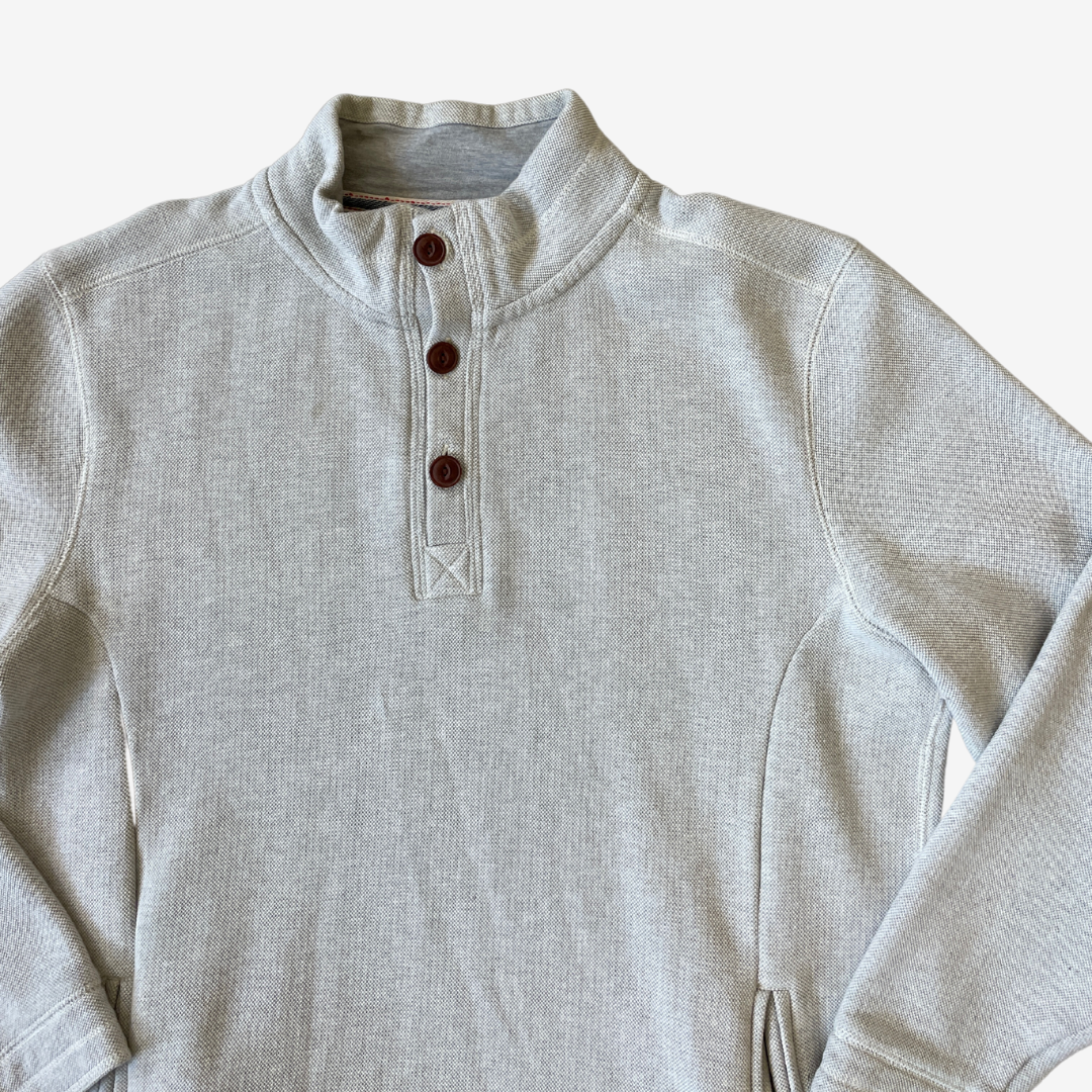 Size XL Boston Crew 1/4 Button Sweatshirt