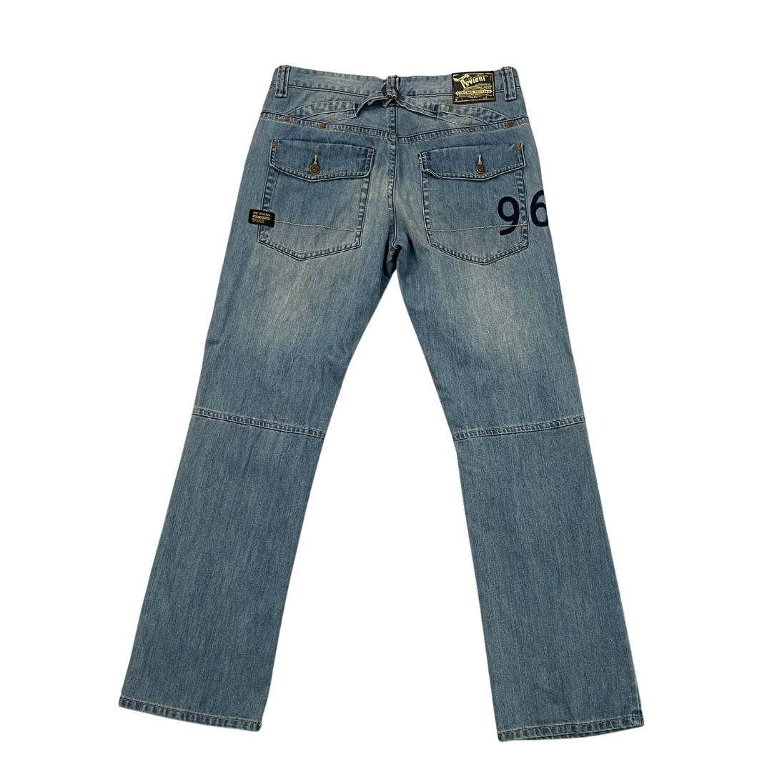 34W 33L Pevani Blue Denim Jeans