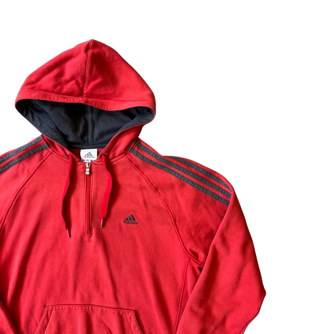 Adidas red hoodie zip up sale