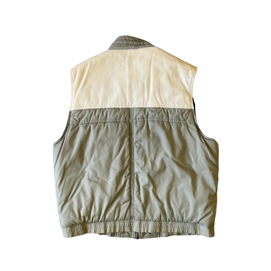 Size 2XL Green/Cream Gilet