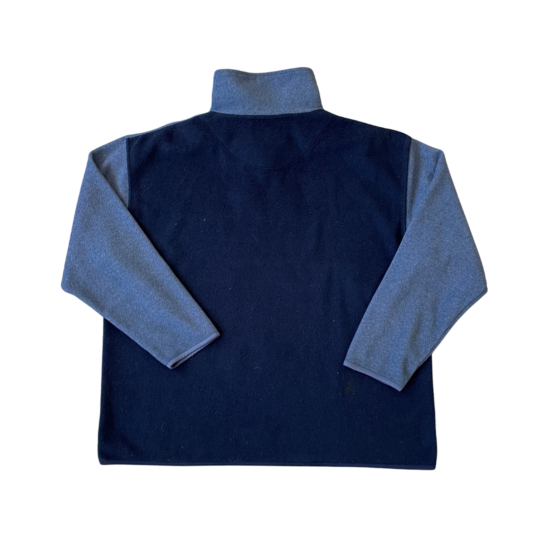 Size XXL Blue/Cream 1/4 Zip Fleece