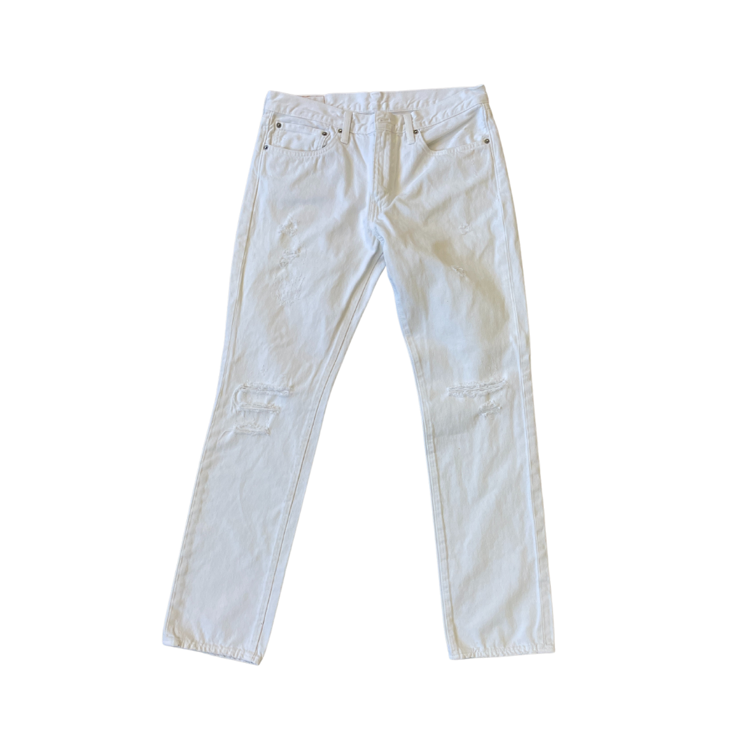 Women's 34W 32L Levi's 511 White Denim Jeans